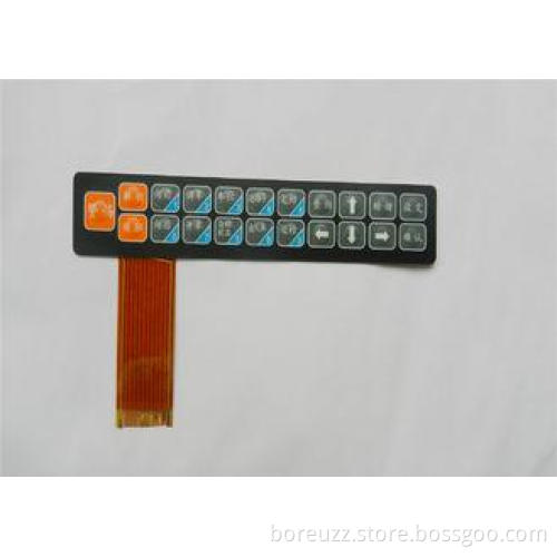 Embossed Buttons Tactile Membrane Switch And Panel With Met